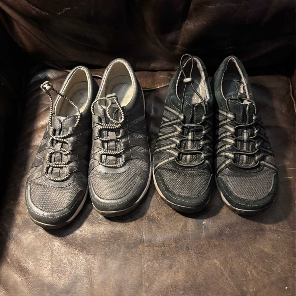 Bundle Dansko Women’s Honor Walking Comfort Shoes Grey Black Size EU 37